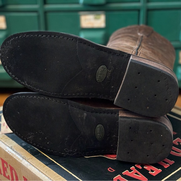 Redhead Destry Leather Riding Boots 7 Brown Cowboy Boot - Picture 6 of 6